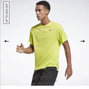 Reebok Men’s UBF Perforated T Shirt Size M, Color: Acid Yellow